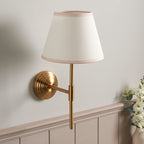 116024 Obelisk T Bar & Ivy 20cm Wall Light Brass White