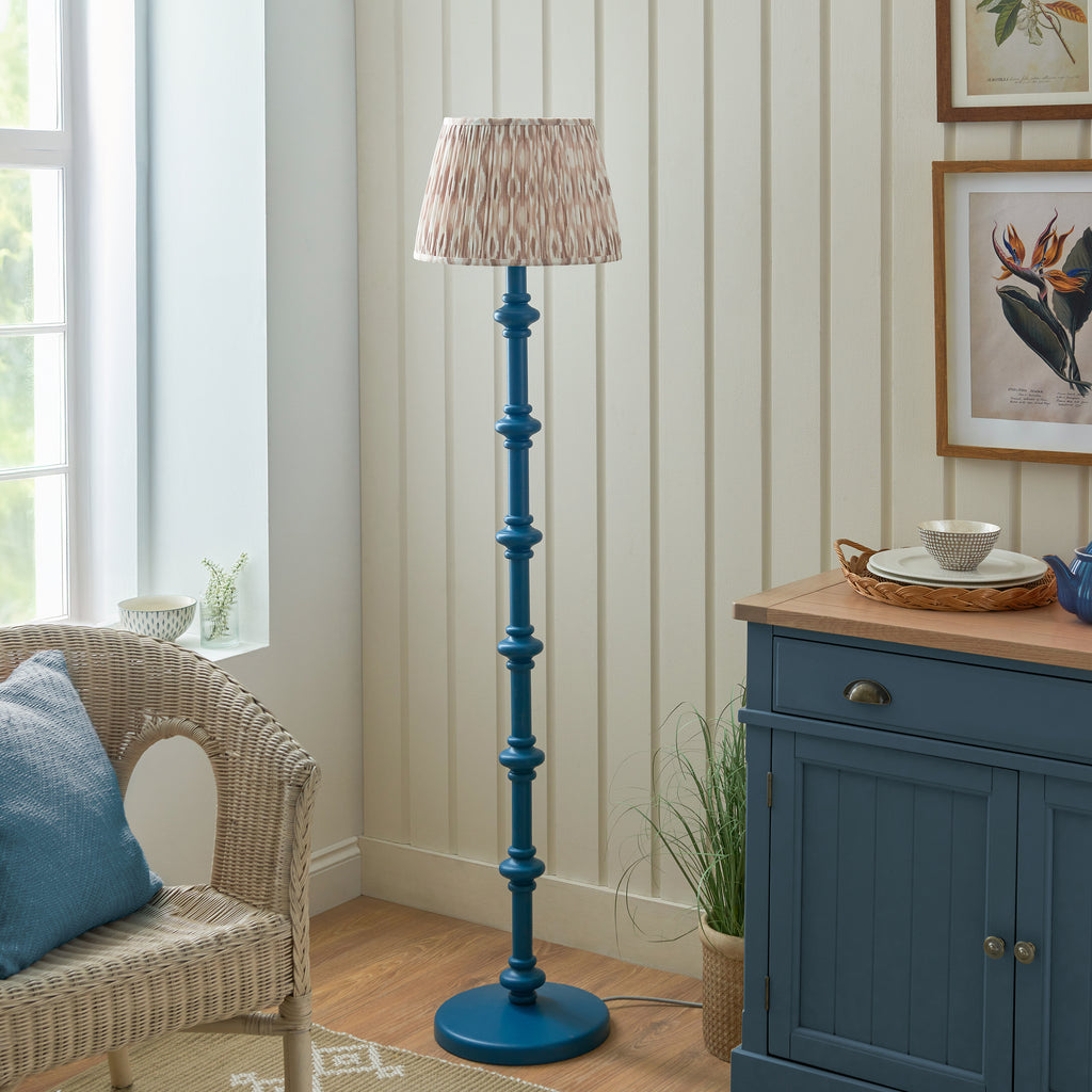 116154 Carnaby & Ikat 35cm Floor Lamp Blue
