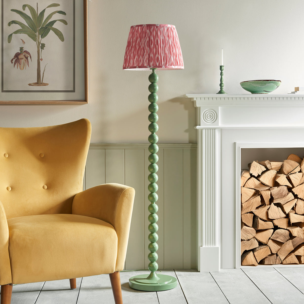 116183 Higgledy & Ikat 35cm Floor Lamp Green Pink