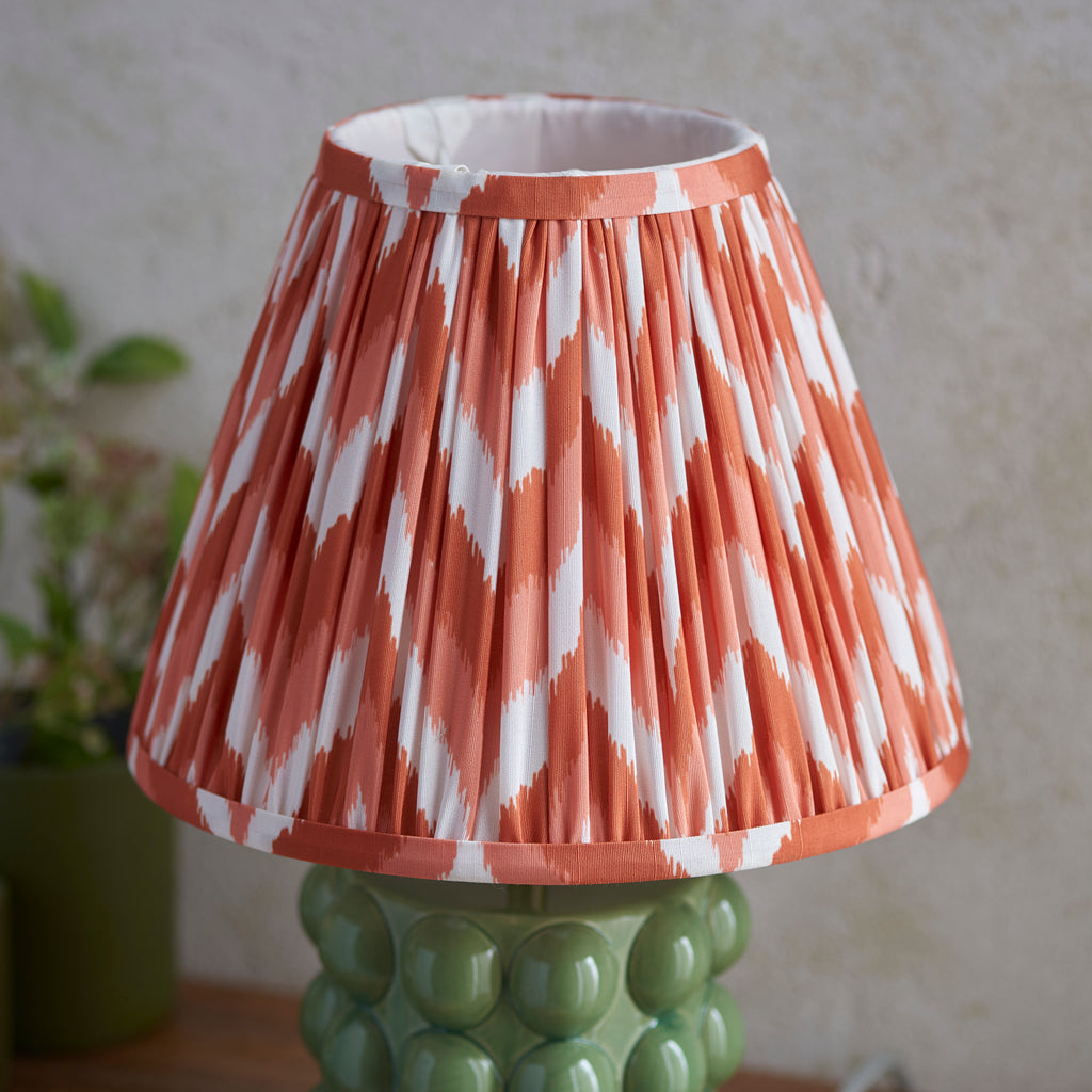 116298 Bobble & Zigzag 25cm Table Lamp Green Orange