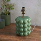 116298 Bobble & Zigzag 25cm Table Lamp Green Orange