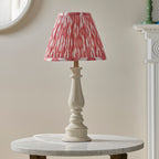 116322 Myrtle & Ikat 25cm Table Lamp White Pink