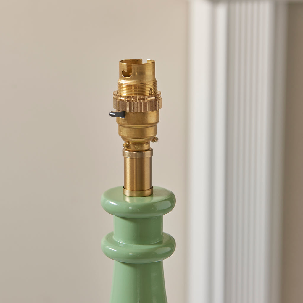 116337 Myrtle & Zigzag 25cm Table Lamp Green