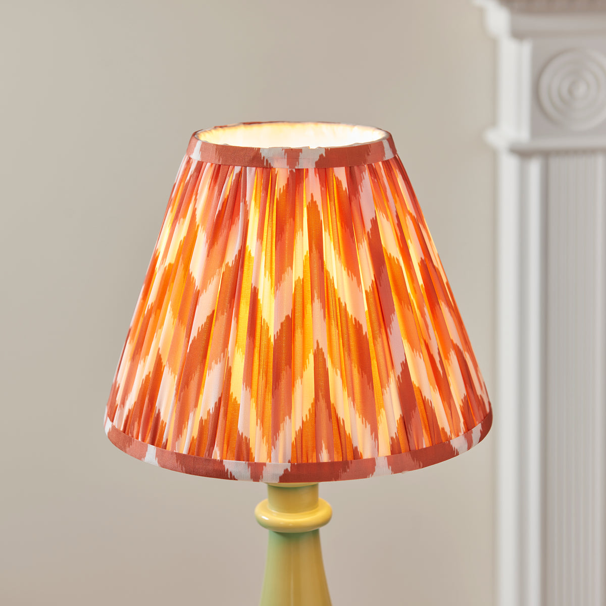116338 Myrtle & Zigzag 25cm Table Lamp Green Orange