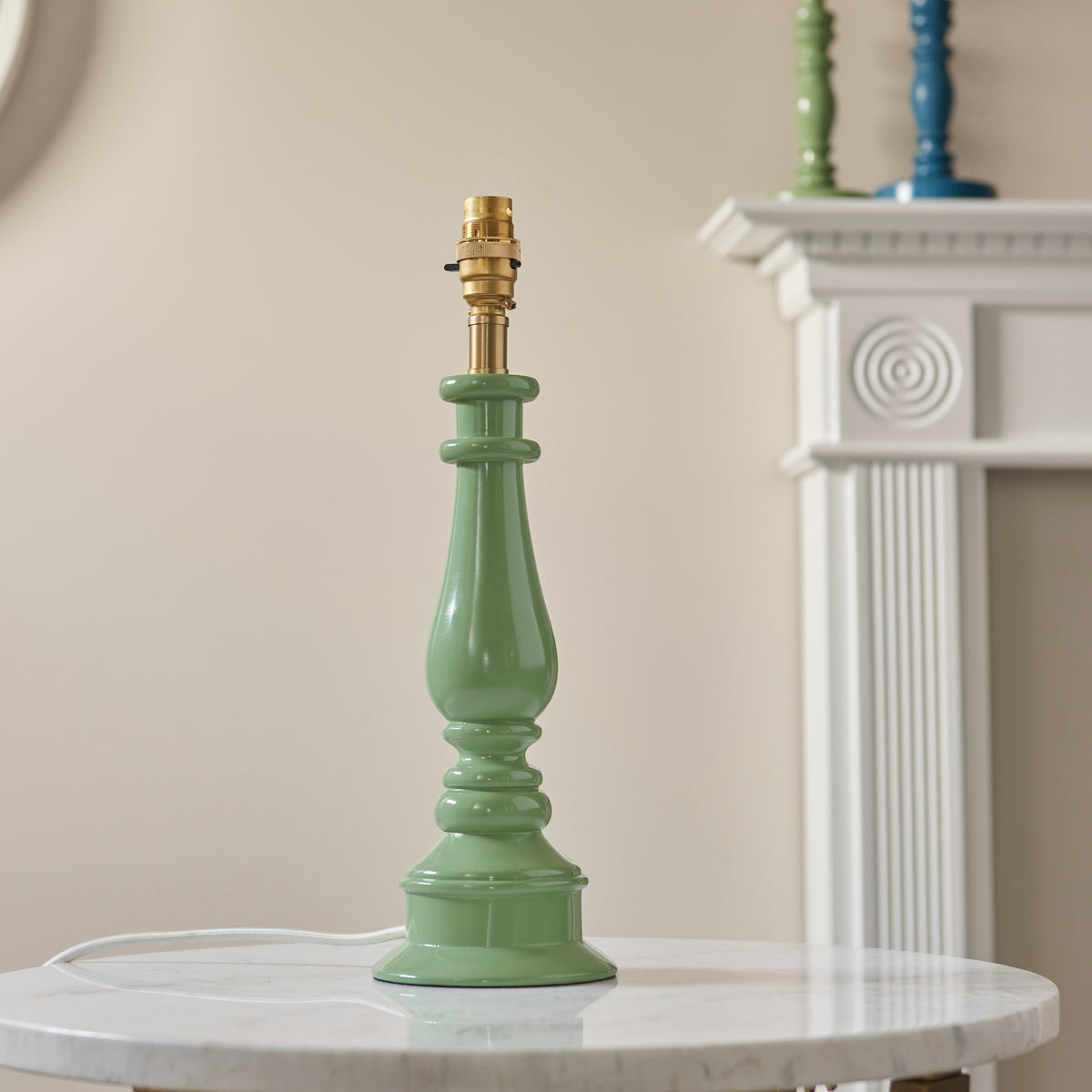 116338 Myrtle & Zigzag 25cm Table Lamp Green Orange