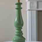 116341 Myrtle & Ivy 25cm Table Lamp Green White