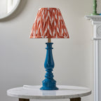 116350 Myrtle & Zigzag 25cm Table Lamp Blue Orange