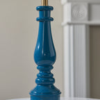 116353 Myrtle & Ivy 25cm Table Lamp Blue White