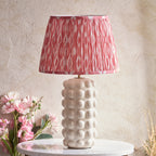 116385 Bobble & Ikat 35cm Table Lamp White Pink