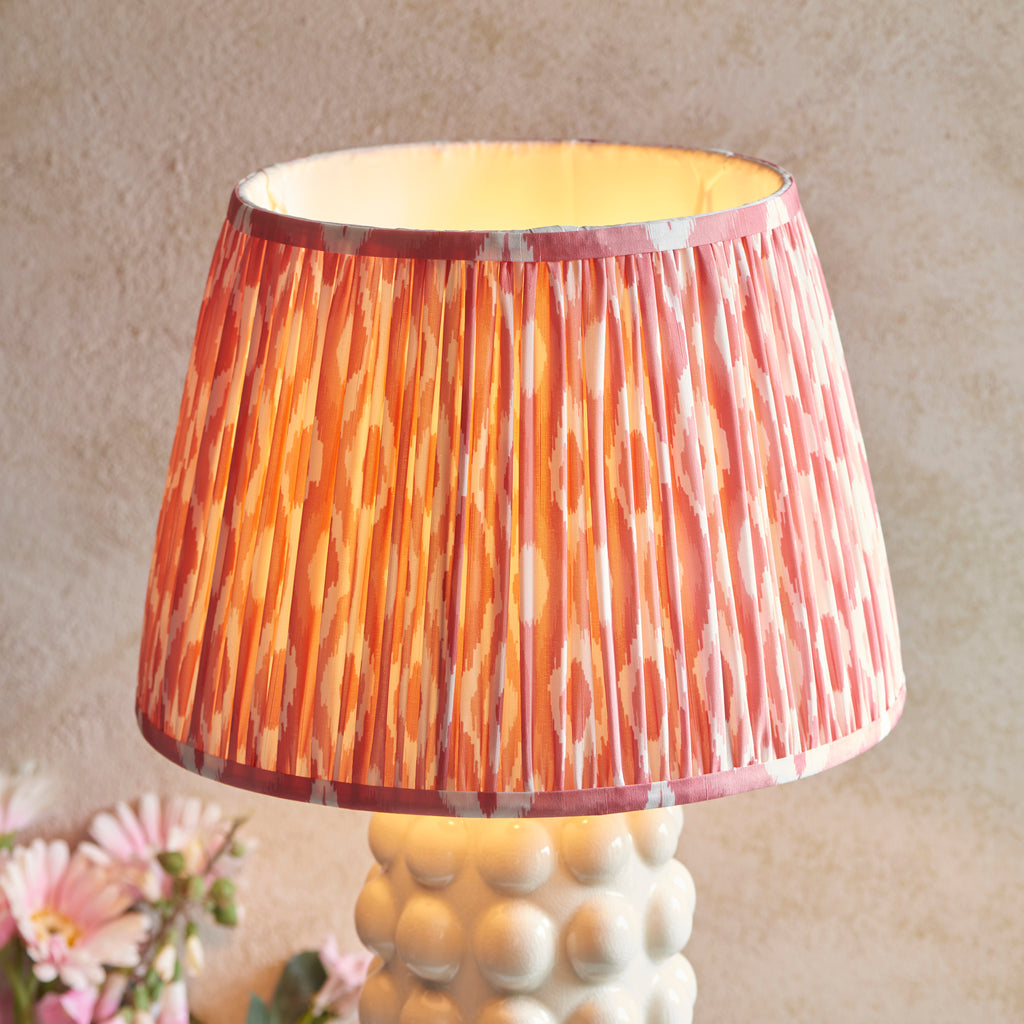 116385 Bobble & Ikat 35cm Table Lamp White Pink