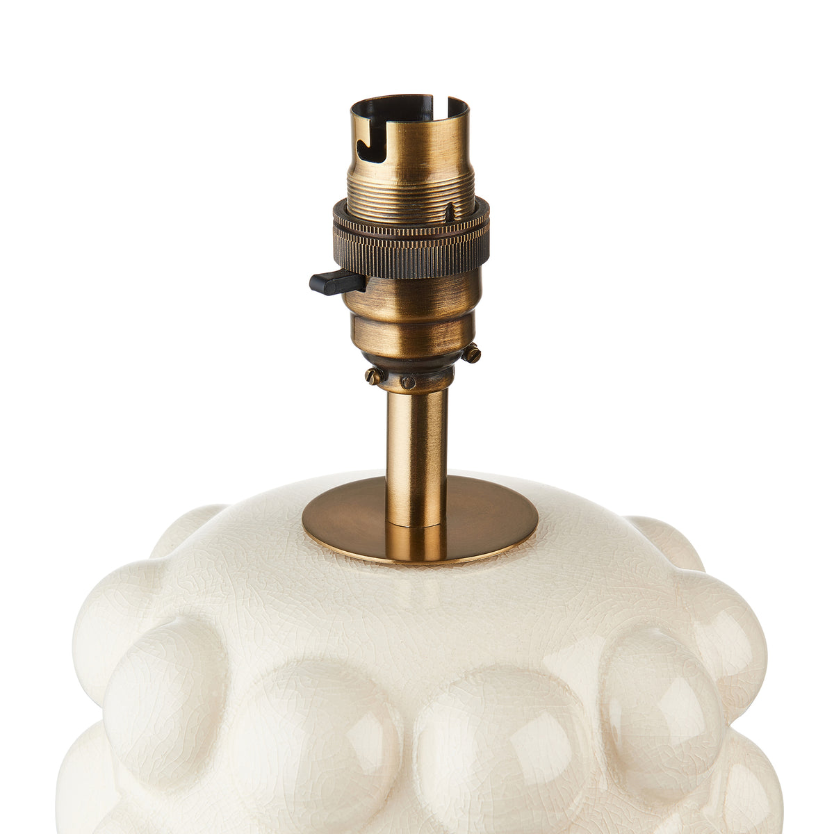 116391 Bobble & Ikat 35cm Table Lamp White Grey