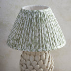 116411 Layered Leaf & Leaf 30cm Table Lamp Ivory Green