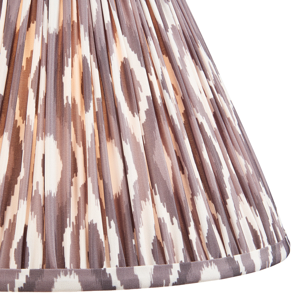 116418 Layered Leaf & Ikat 30cm Table Lamp Ivory Grey