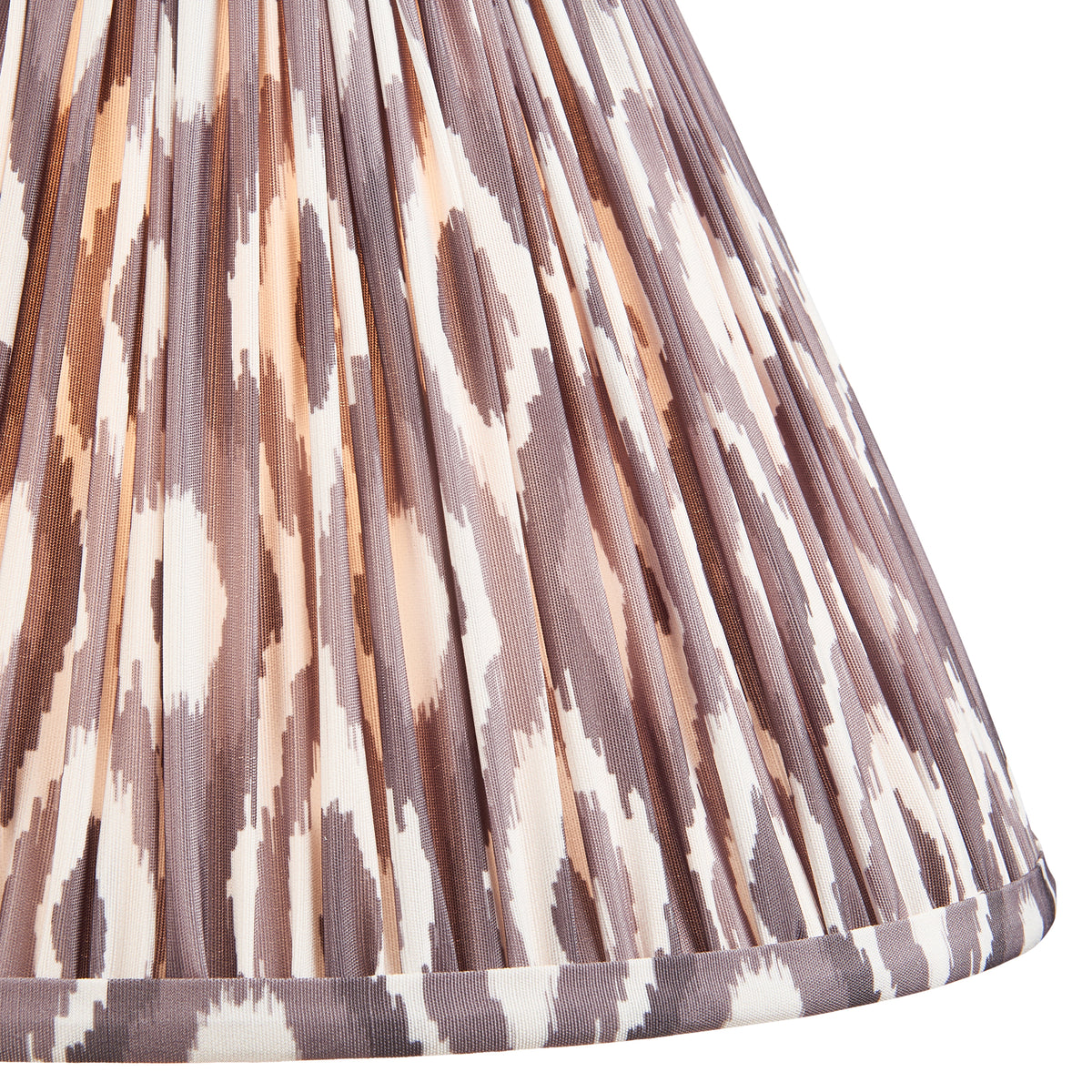 116418 Layered Leaf & Ikat 30cm Table Lamp Ivory Grey
