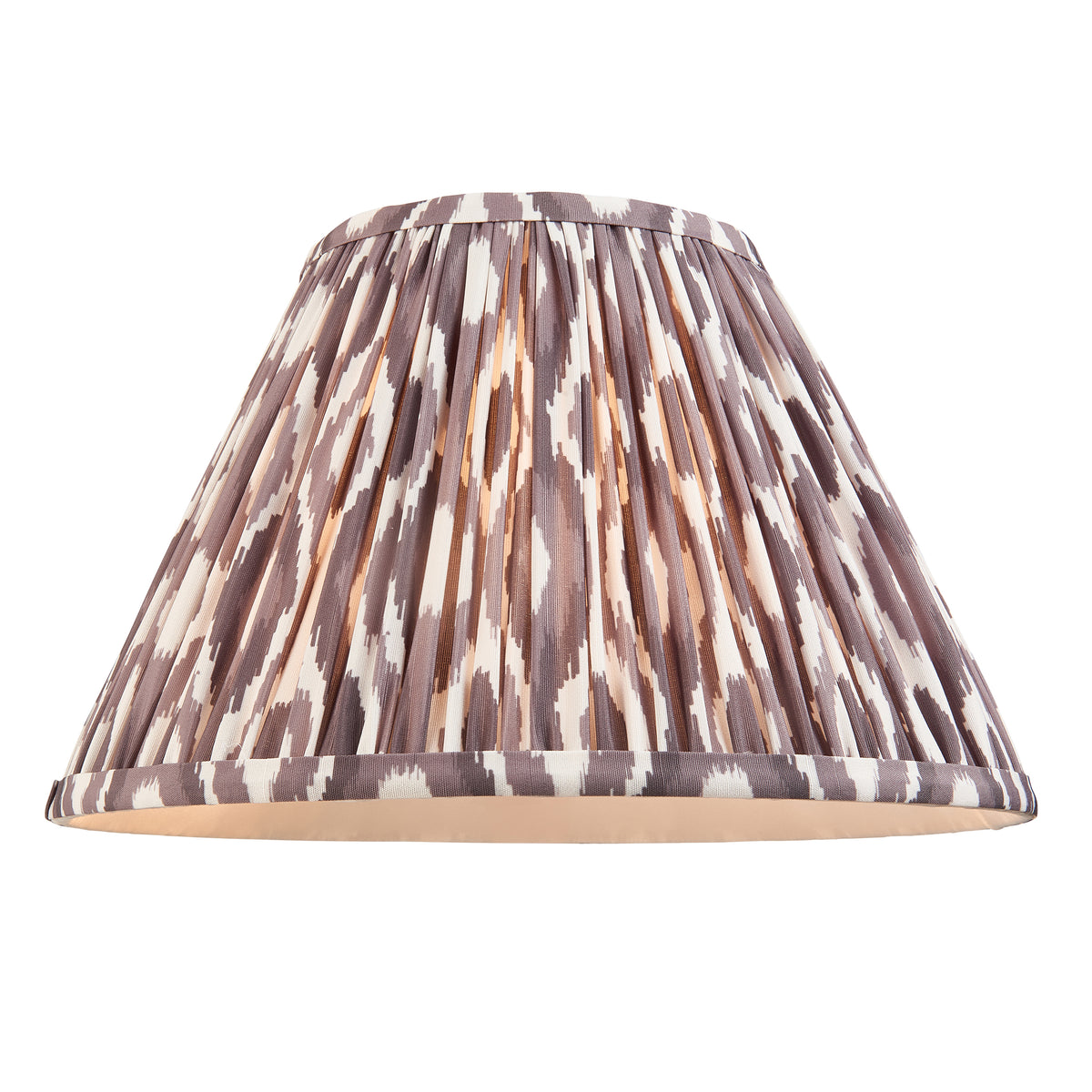 116418 Layered Leaf & Ikat 30cm Table Lamp Ivory Grey