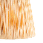 116422 Layered Leaf & Raffia 30cm Table Lamp Ivory