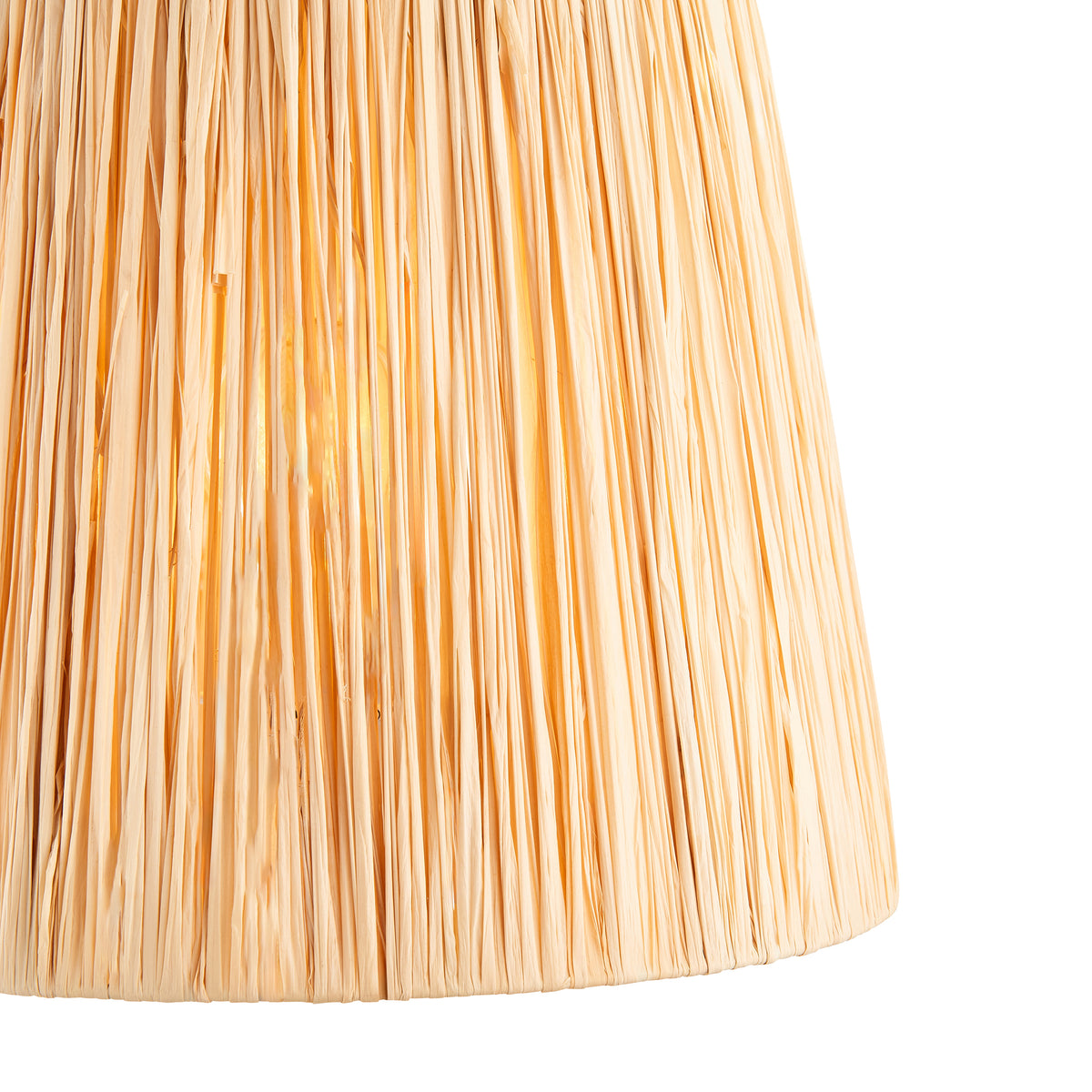 116422 Layered Leaf & Raffia 30cm Table Lamp Ivory