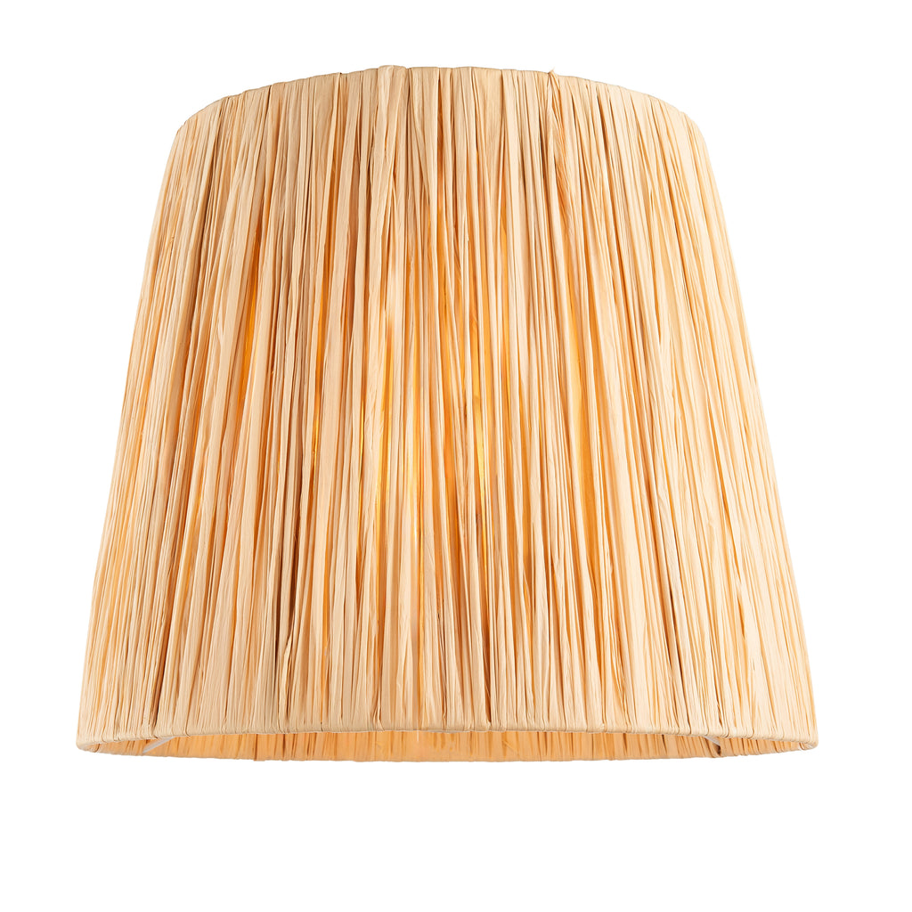 116422 Layered Leaf & Raffia 30cm Table Lamp Ivory