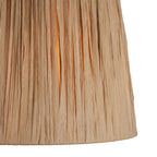 116457 Layered Leaf & Raffia 32cm Table Lamp Ivory