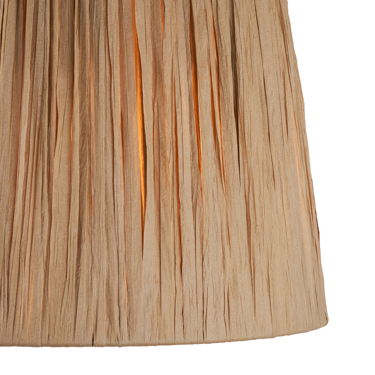 116457 Layered Leaf & Raffia 32cm Table Lamp Ivory