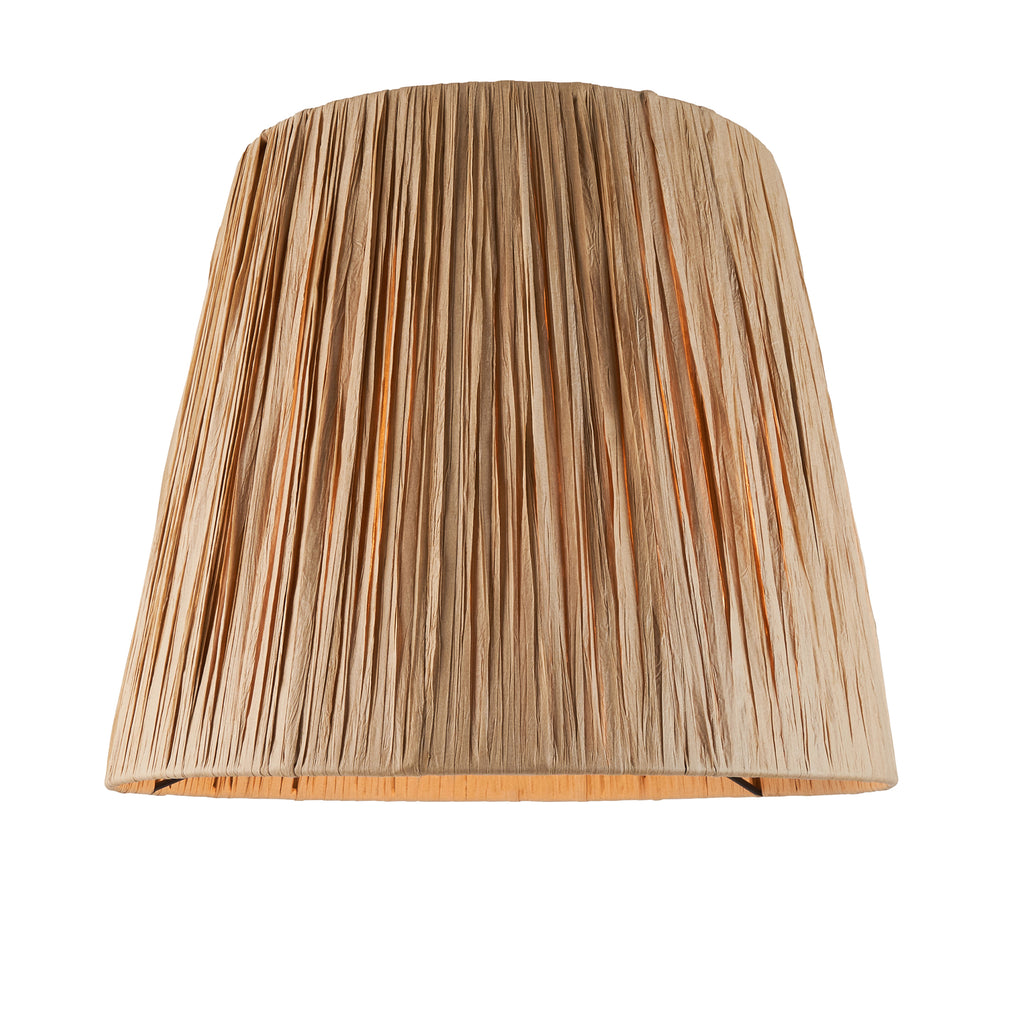 116457 Layered Leaf & Raffia 32cm Table Lamp Ivory