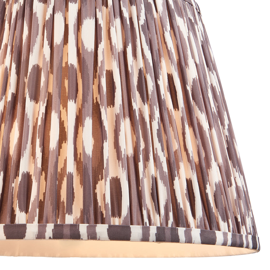116463 Layered Leaf & Ikat 35cm Table Lamp Ivory Grey