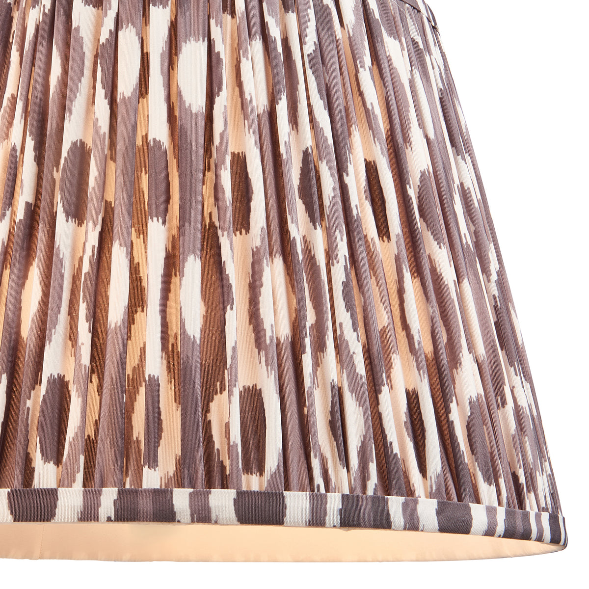 116463 Layered Leaf & Ikat 35cm Table Lamp Ivory Grey