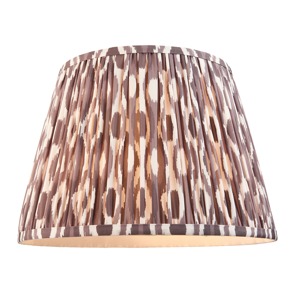 116463 Layered Leaf & Ikat 35cm Table Lamp Ivory Grey