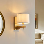 116995 Heathcliff Wall Light Brass Wood