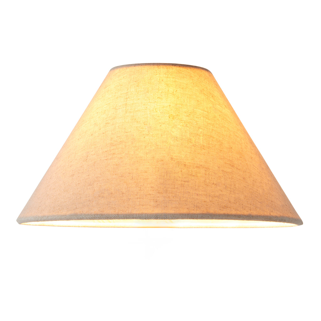 117532 Avalon 22cm Tapered Natural Faux Linen Shade (S)