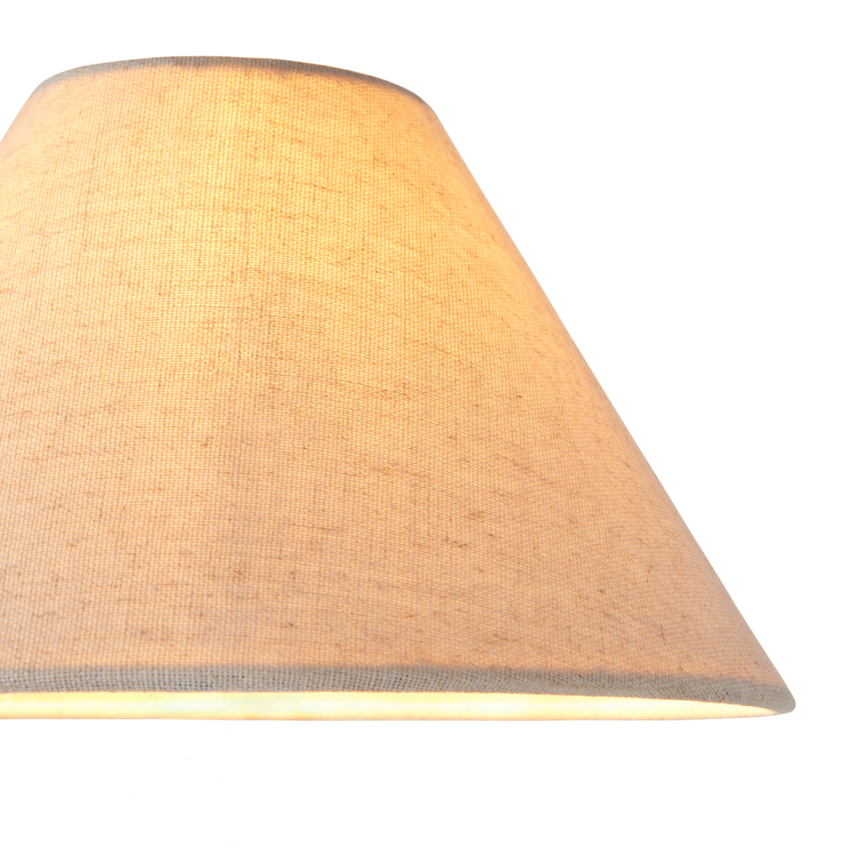 117532 Avalon 22cm Tapered Natural Faux Linen Shade (S)