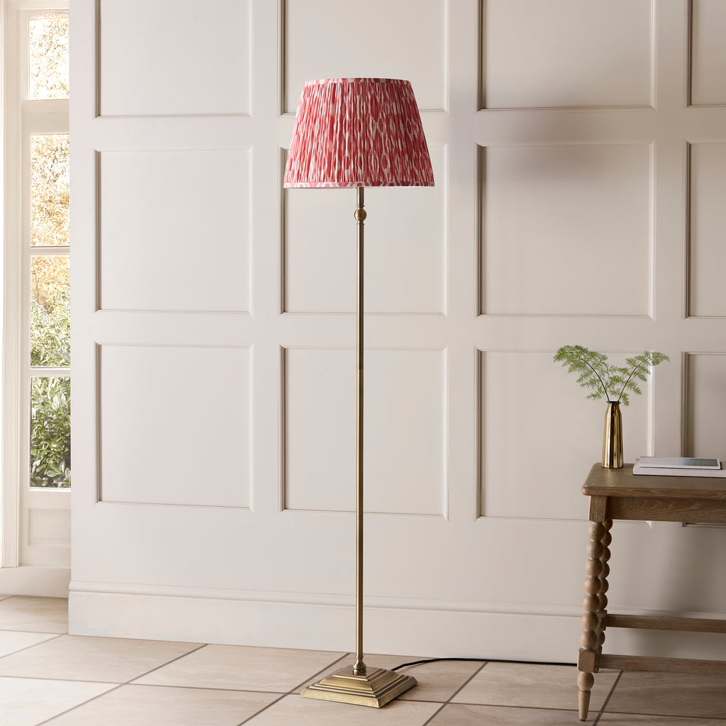 118001 Lille & Ikat 40cm Floor Lamp Brass Pink