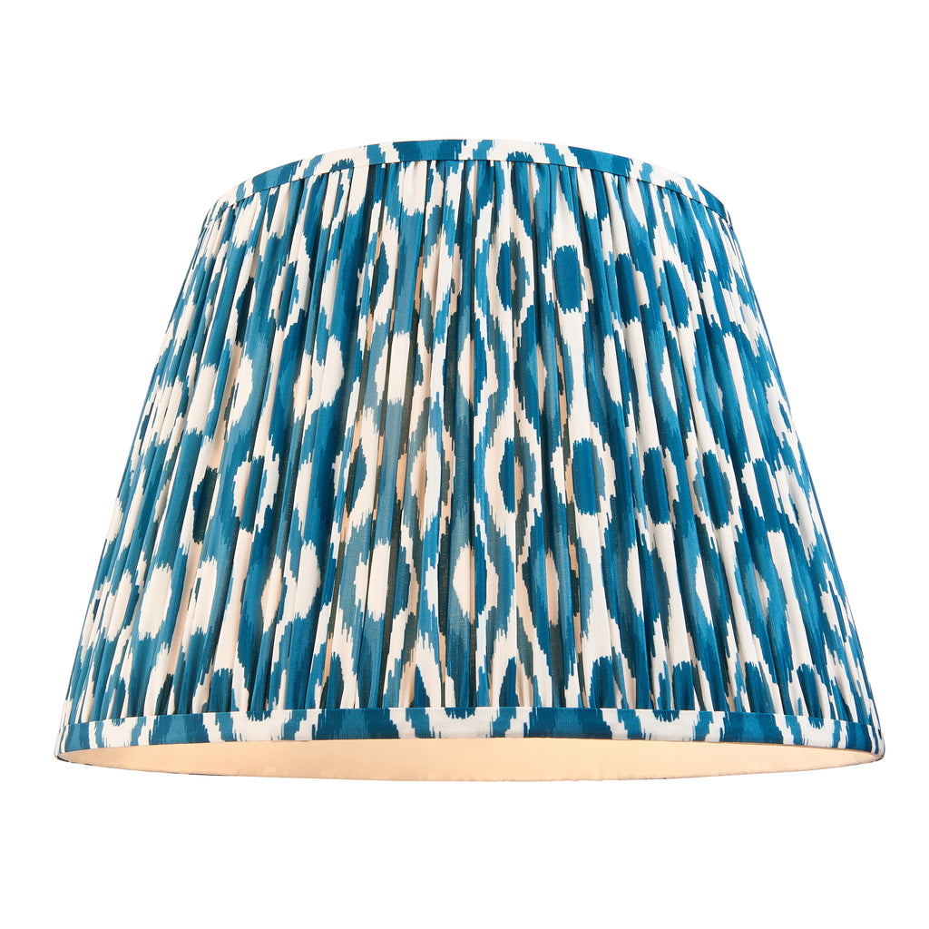 118007 Lille & Ikat 40cm Floor Lamp Brass Blue