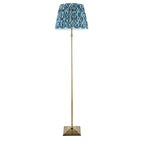 118007 Lille & Ikat 40cm Floor Lamp Brass Blue