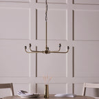 118045 Lille & Ikat 16cm 5 Light Pendant Brass Pink