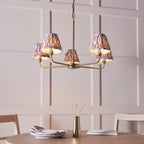 118053 Lille & Ikat 16cm 5 Light Pendant Brass Grey