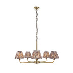 118053 Lille & Ikat 16cm 5 Light Pendant Brass Grey