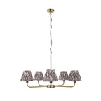 118053 Lille & Ikat 16cm 5 Light Pendant Brass Grey