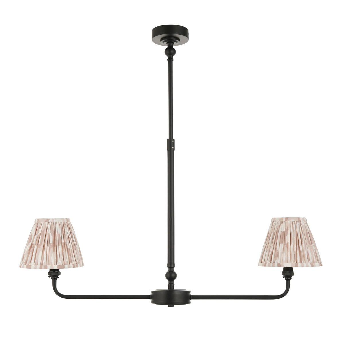 118073 Lille & Ikat 16cm 2 Light Pendant Black