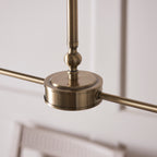 118085 Lille & Ikat 16cm 2 Light Pendant Brass Grey