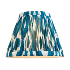 118086 Lille & Ikat 16cm 2 Light Pendant Brass Blue