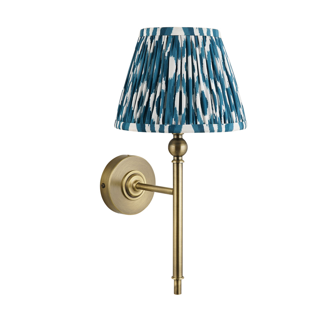 118118 Lille & Ikat 20cm Wall Light Brass Blue