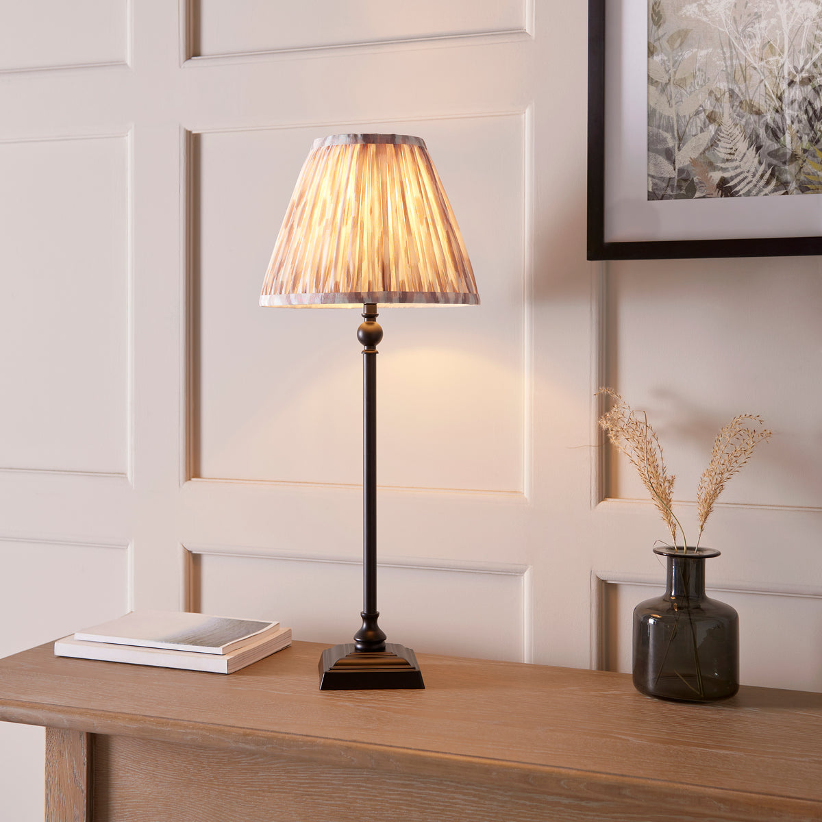 118135 Lille & Ikat 25cm Table Lamp Black