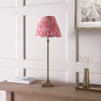 118139 Lille & Ikat 25cm Table Lamp Brass Pink