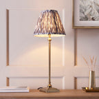 118144 Lille & Ikat 25cm Table Lamp Brass Grey