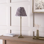 118144 Lille & Ikat 25cm Table Lamp Brass Grey