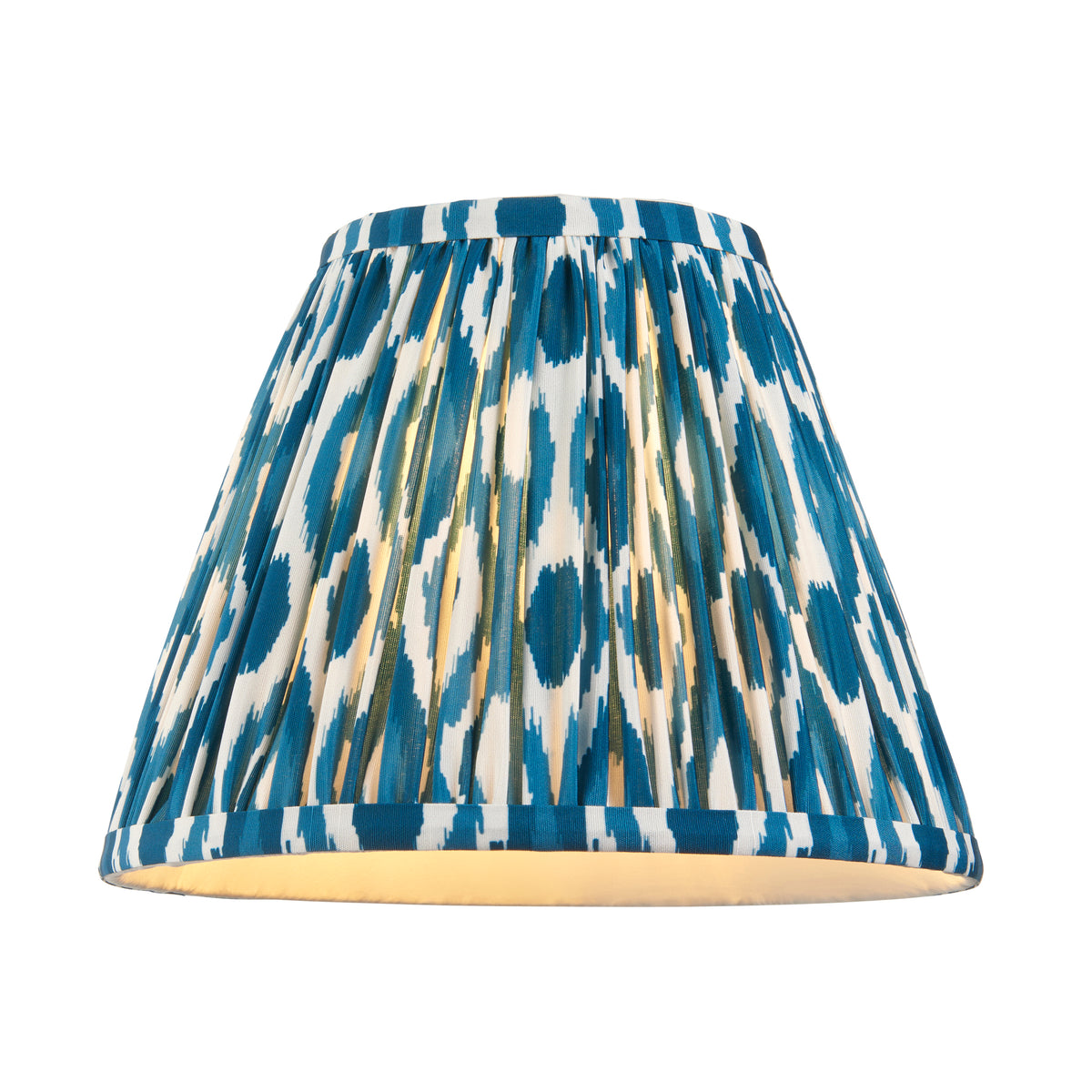 118145 Lille & Ikat 25cm Table Lamp Brass Blue