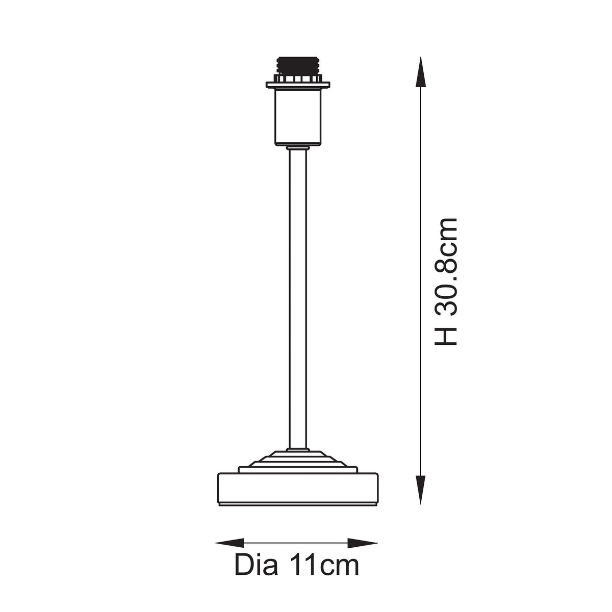 118533 Rise Base Only Table Lamp Brushed Brass (S)
