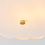 118591 Serene 2 Light Flush Ceiling Light Brass White