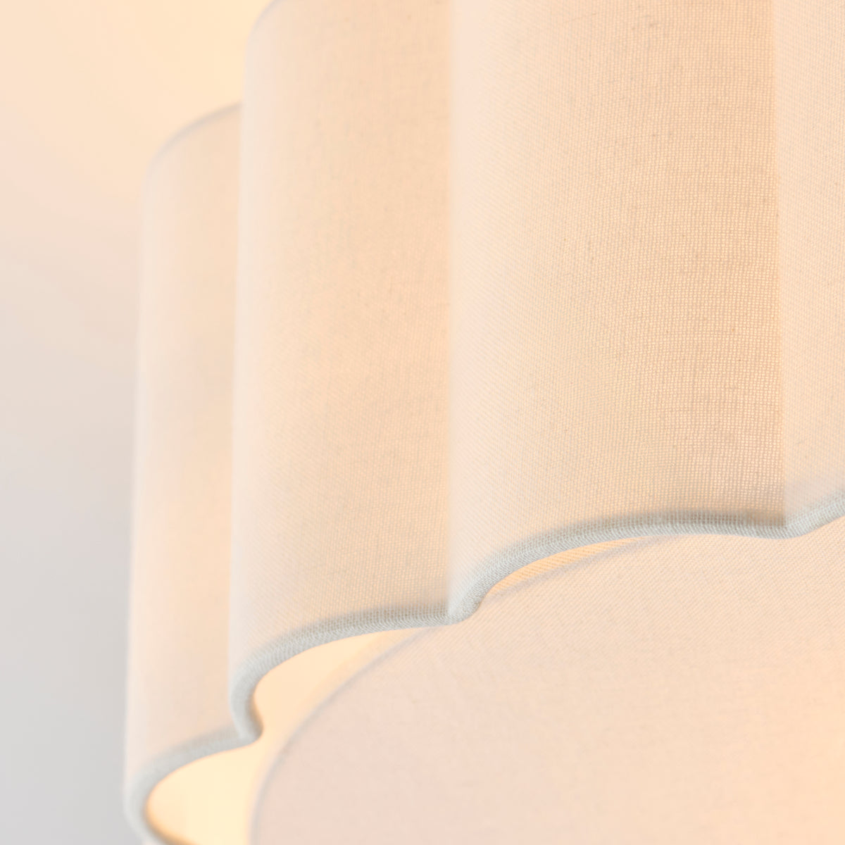 118591 Serene 2 Light Flush Ceiling Light Brass White